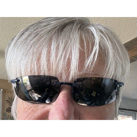 Maui Jim Sunglasses Rimless/Hingeless Sport Blue Frame Lightweight MSRP $248 - Picture 8 of 8